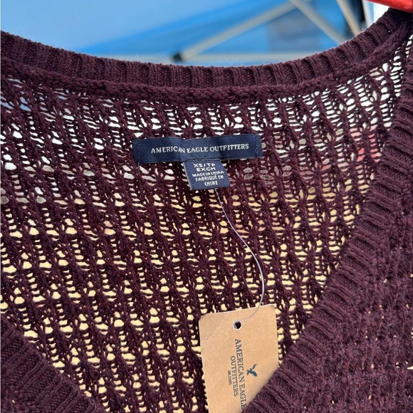 Women's V-Neck Knit Sweater - Purple - Picture 4 of 6